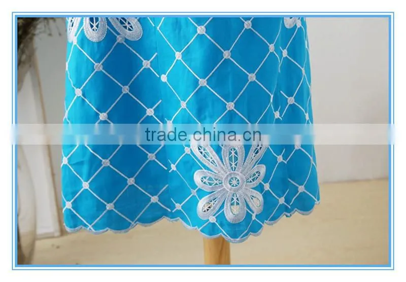 High Quality Embroidery Blue Color Fancy Designer Ladies Office Skirt Suits