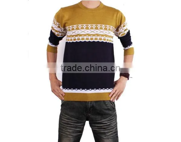 Latest design men sweater ,fashion men knitted pullover sweater