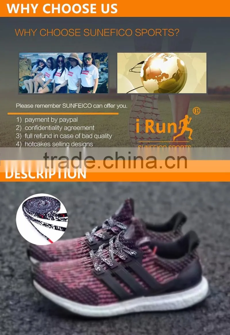 Heat-Transfer Printing Shoelaces for Hi-Top Boots Canvas and Air Jordan Yeezy Shoes - Accep Custom