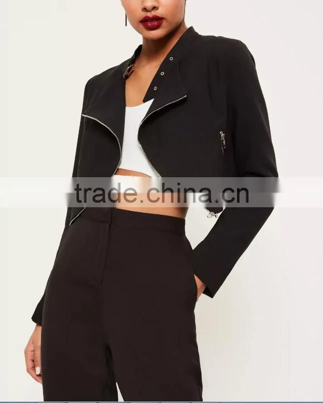 New Fashion Woman Blazer Coat Casual Jackets Long Sleeve Black White jacket women