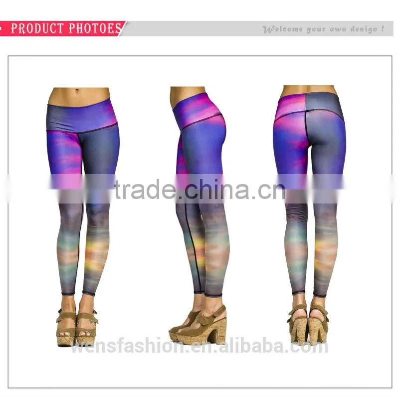 Custom Womens body building Wearing Colorful legging / Yoga Pants