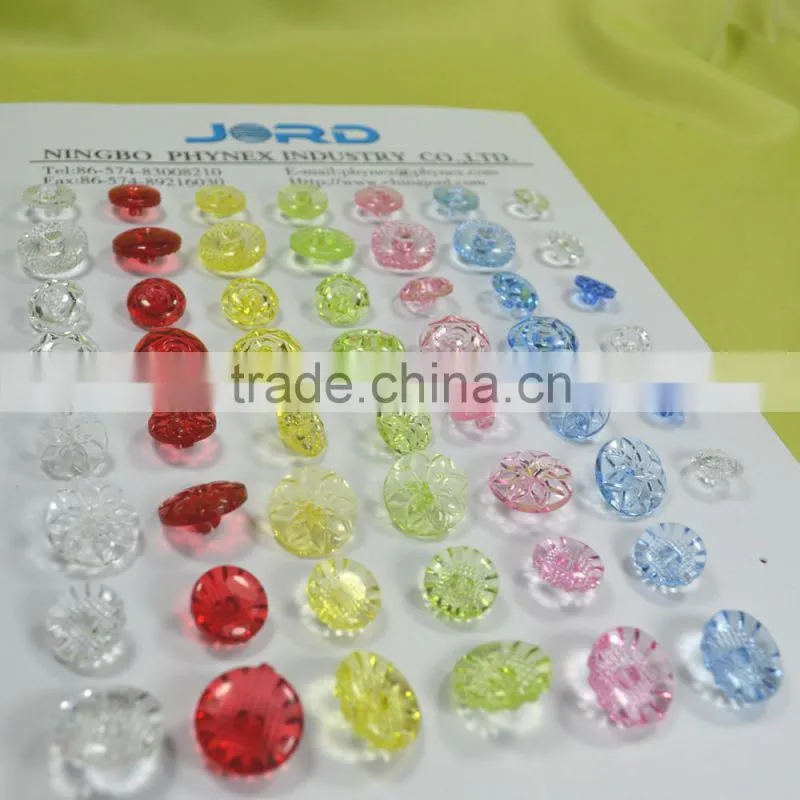 Fashion design acrylic diamond acrylic buttons for baby sweater/female fashion