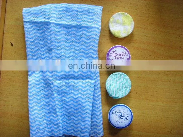 kitchen use wave printed spunlace nonwoven with multicolor