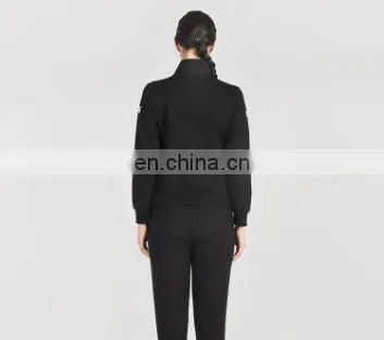 Lastest fashion design autumn winter loose fit plain hoodies women gym clothing