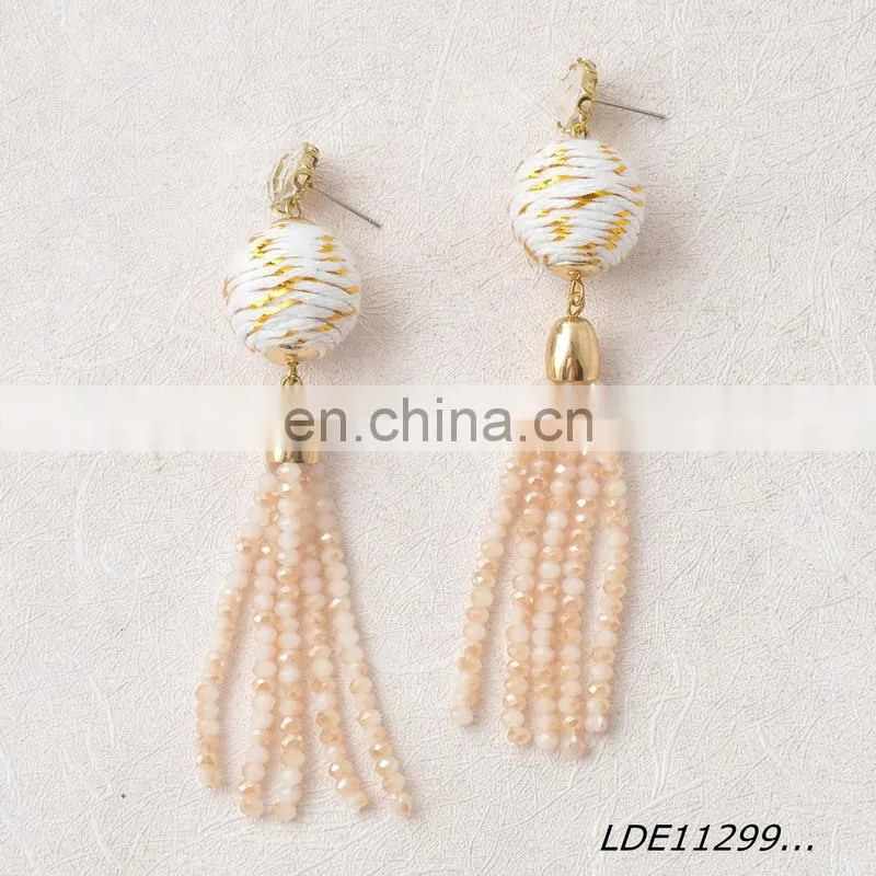 Pom Pom Style Pelote Woolen Yarn Tassel Earrings Ball Earrings
