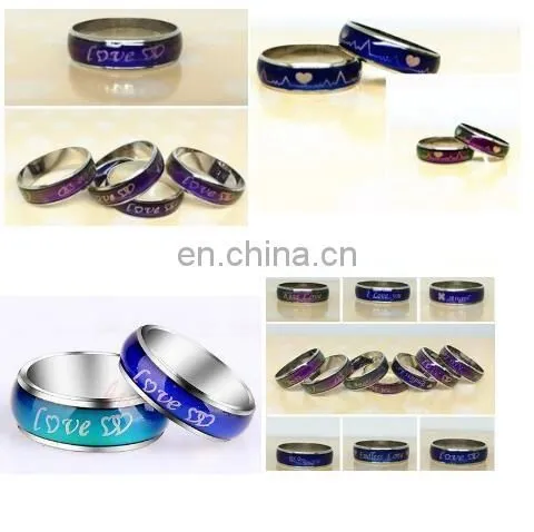 Changing Color Rings Love Temperature Ring Mood Rings by Emotion Feeling Assorted Style Rings Jewelry