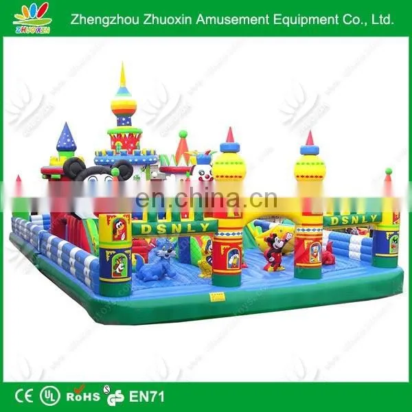 PVC tarpaulin giant inflatable playground slide / playground inflatable slide