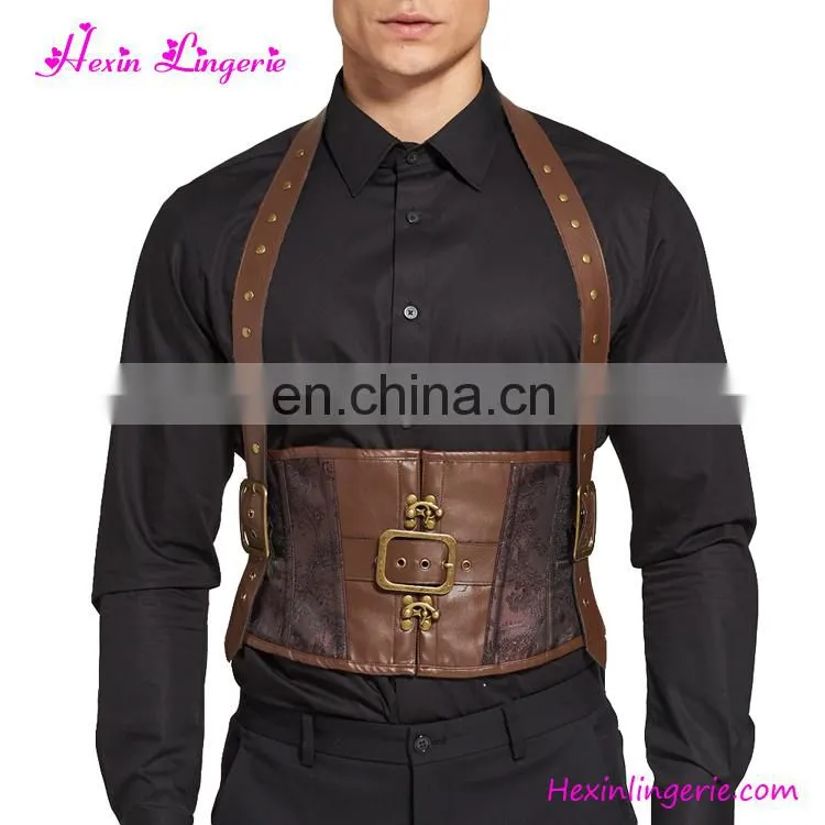 Custom Fashion Zipper Brown Lace Slimming Waist Corset Busk Tank Top
