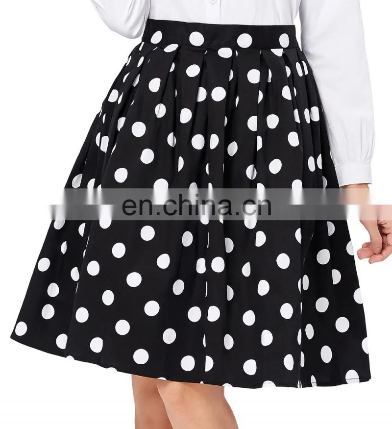 Grace Karin Vintage Pinup 50S 60S Polka Dots Cotton Skirts CL6294-2#