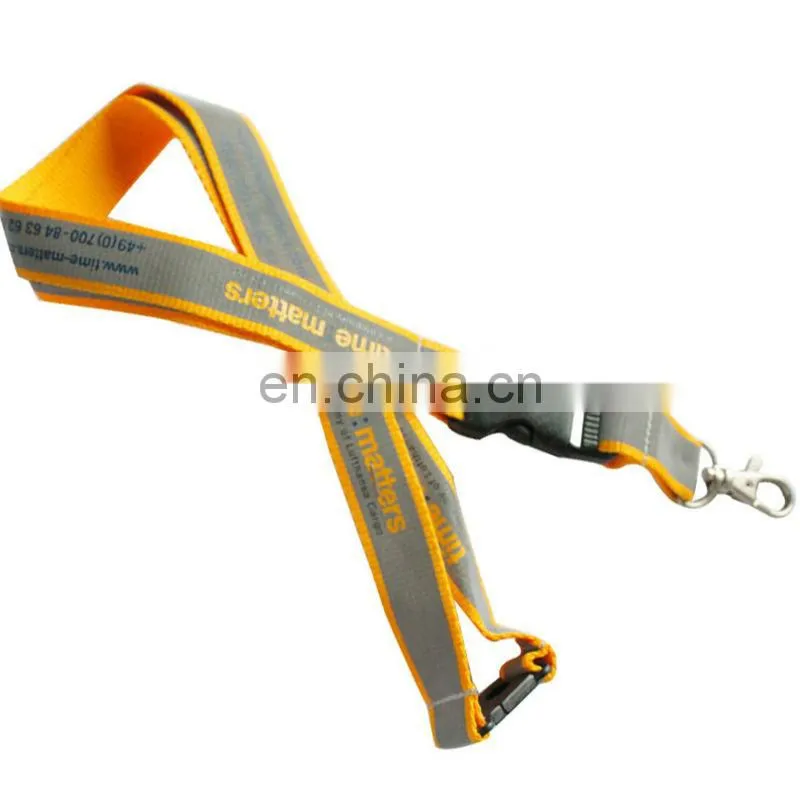 2013 Free customized woven imprint lanyards