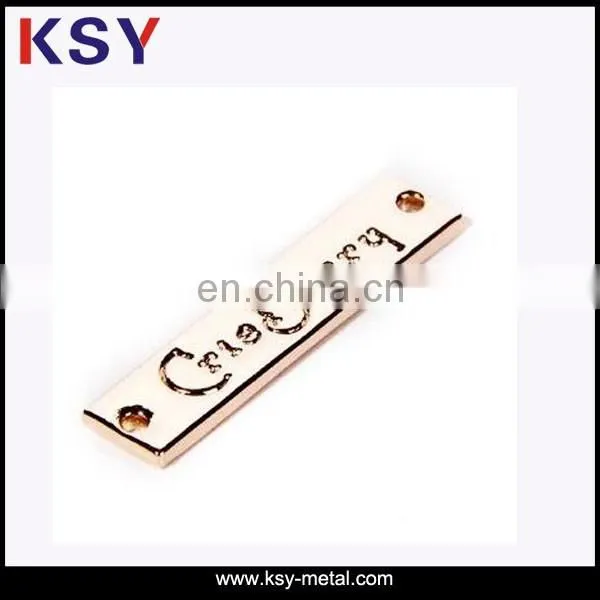 Hot sell nickle metal labels for garment and handbag