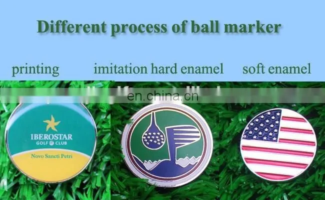 2016 promotional gift magnetic coin golf ball marker with logo