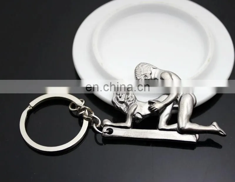 Sexy Funny Moveable Metal Toys Keychain