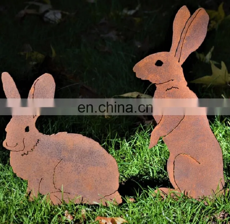 Custom Made Corten Steel Animal Rabbit Model