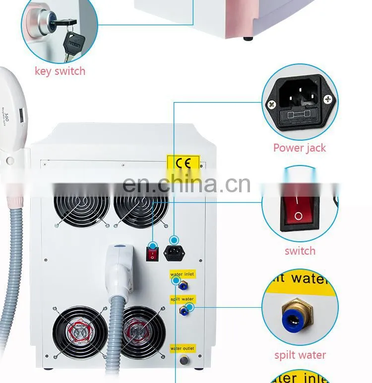 fashion design pink color opt definition depilation hair removal laser machine