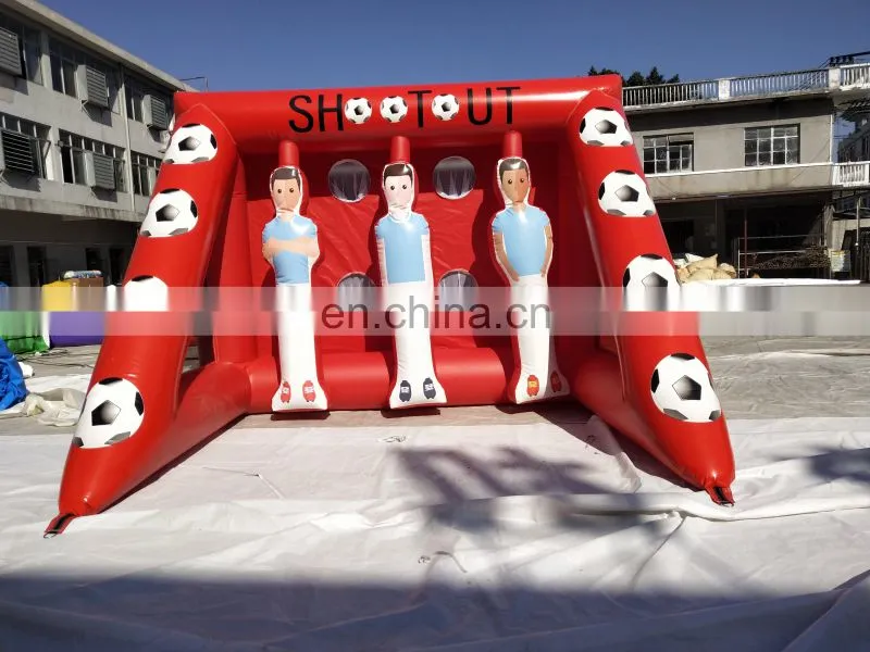 Just Fun Soccer Shootout Game Portable Inflatable Football Shooting Target Post Gate Inflatable Football Goal For Sale