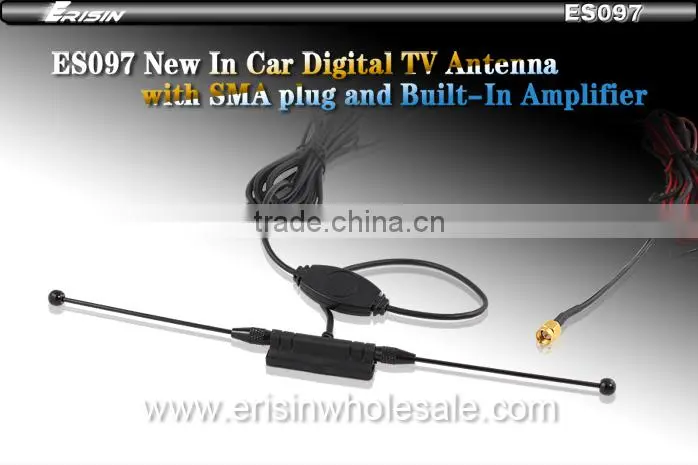 Erisin ES097 Waterproof Car Digital TV Antenna built with Amplifier SMA Plug