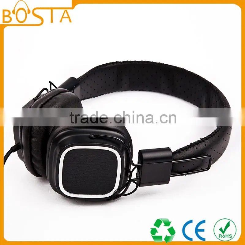 Stereo best stylish fashion design factory direct sales whole black square earcap headphones