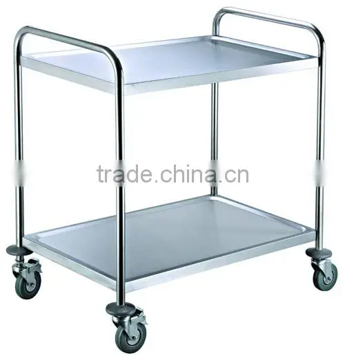 kitchen service food hand trolley cart with wheels