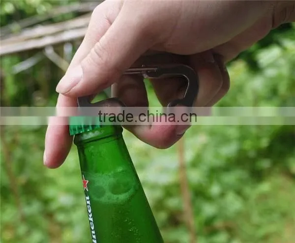 Bottle opener safety hook carabiner ,steel durable carabiner hooks