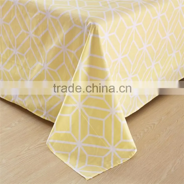 Professional manufacture 40s bedding set 128*68 pigment printing cotton flat sheet sets whole home comforter sets