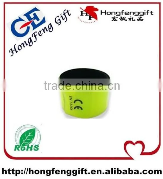 Hot sell plastic wristband watch /PVC slap band /reflective bracelet