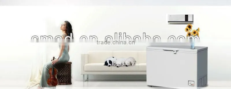 100liters horizontal chest freezer with glass top