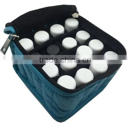 16 bottles oil cloth essential oil carrying case,soft essential oil carry bag case to hold 15ml bottle,essential oil holder case