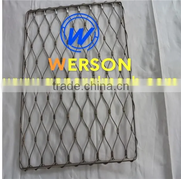 diamond rope mesh and ferrule mesh,anti bird mesh,stainless steel wire rope mesh for staircase | generalmesh