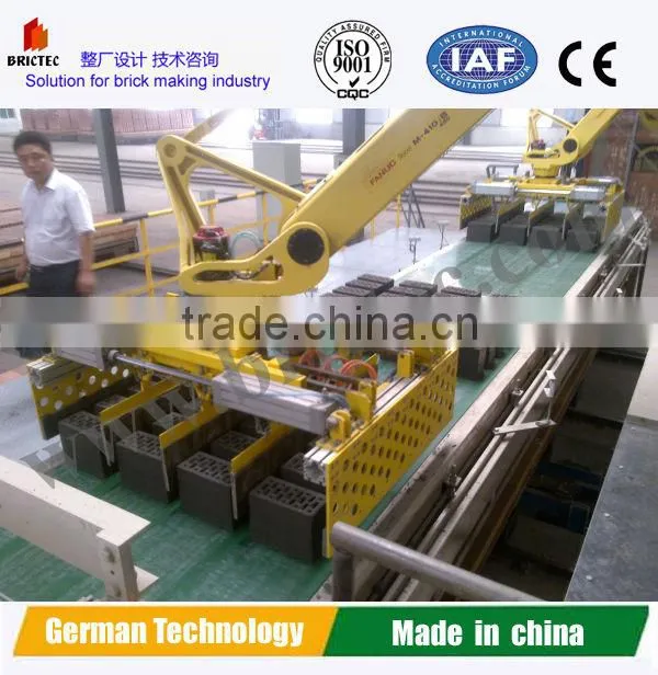 Automatic brick stacker machine in automatic clay brick manufacturing plant