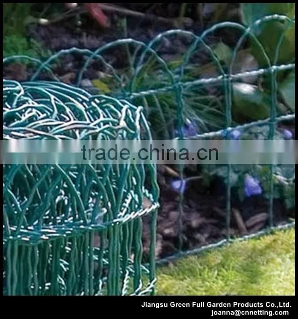 Garden Border Fence Green PVC Coated