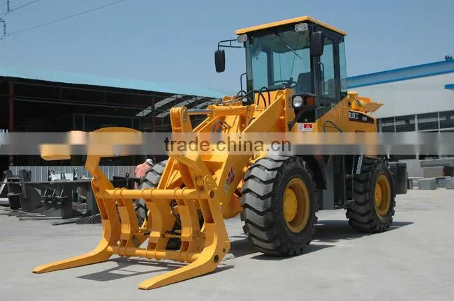 Wheel Loader With Grass Fork