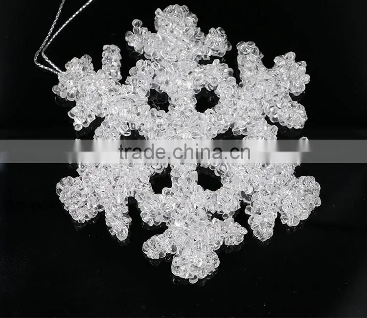 XMAS Ornaments Natal Navidad 11cm Clear Acrylic Snowflakes Christmas Party Decoration