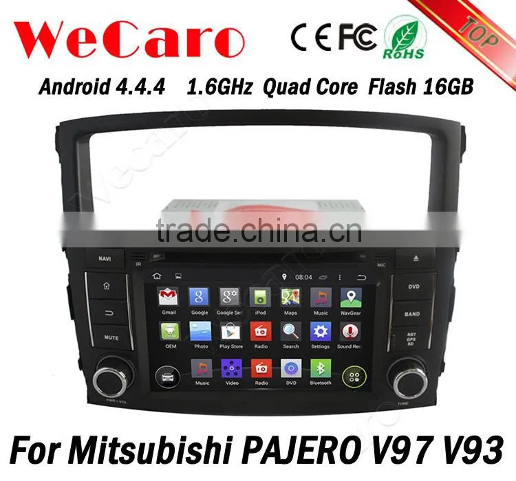 Wecaro WC-MP7057 android 4.4.4 for mitsubishi pajero car dvd gps navigation system V97 V93 2006 - 2011 3G wifi playstore