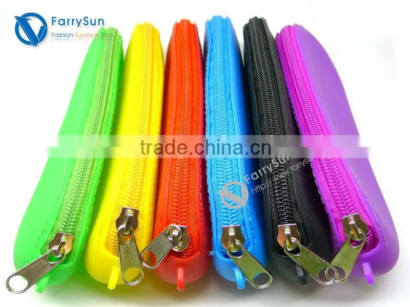 2015 Custom Silicone cute pencil pouches/cute pencil pouch
