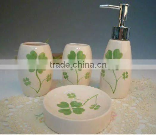 purple bathroom set,handmade ceramic bathroom sets,cute bathroom sets