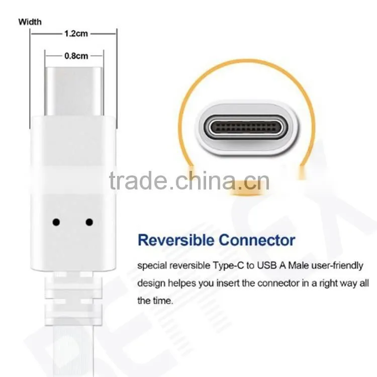 High Quality Reversible 3.0 Type C to A USB Data Cable for Mobile
