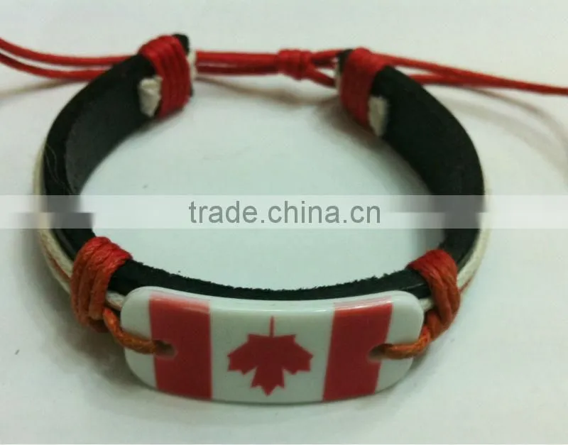 Promotion Flag bracelet & bangle Country flag silicon bracelet Soccer team bangle
