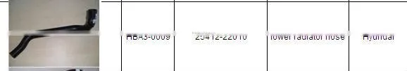 Upper Radiator Hose for Hyundai with OE Part No.
