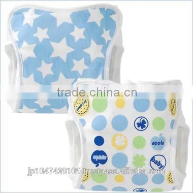 made in japan products high quality cute polka dot and star pattern baby cloth diaper cover for boys