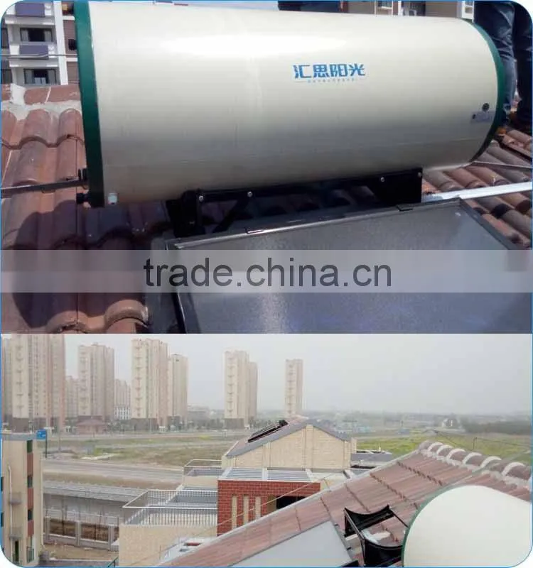 compact flat plate solar water heater system with direct/open loop (active)