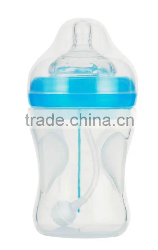 230ml/8oz USA Thermal Sensitive Extra Wide Neck Breathing Silicone Baby Nursing Bottle China Silicone Baby Bottles A-1107