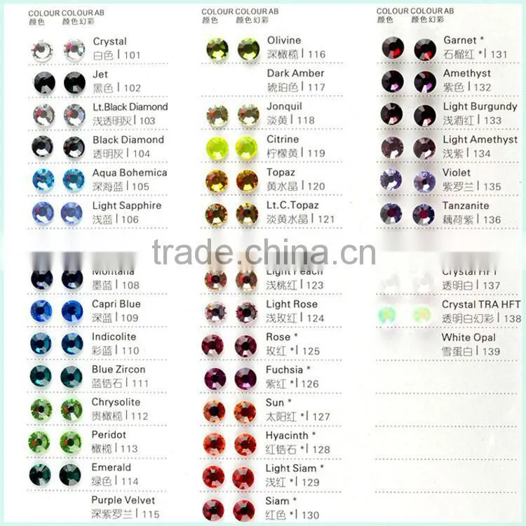 Wholesale crystal glass flatback loose round 14 facet cuts non hotfix crystal strass