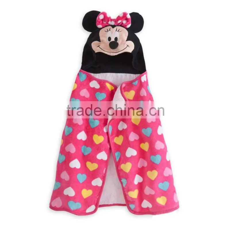 100% Cotton Soft Poncho Hooded Beach Towel