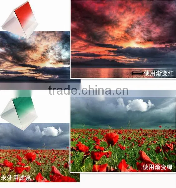 24-colors Square filters for Cokin P series Graduated ND2/ND4/ND8/Red/Blue/Green/Orange/Purple/ Pink/etc