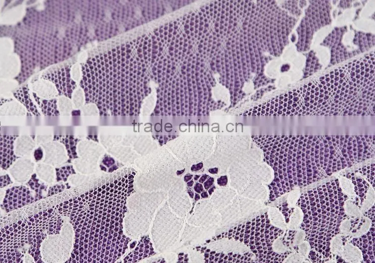 2016 new design Eyelash white Lace french fabric