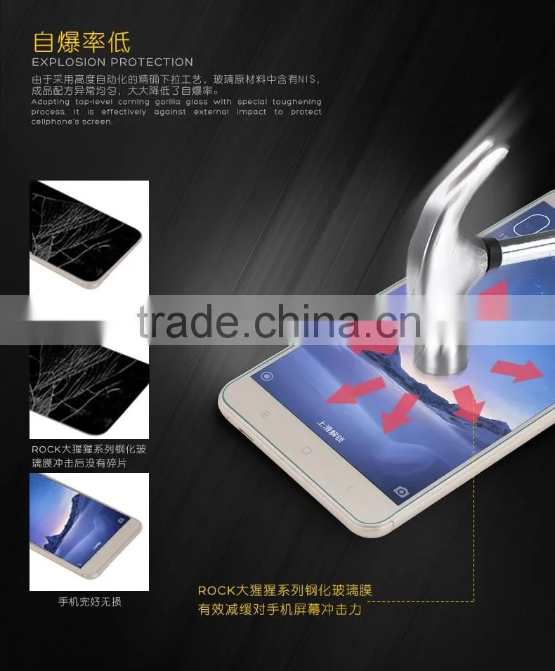 ROCK 2.5D 9H Hardness Anti Scratch Tempered Glass Screen Protector For RedMi Note 3 MT-5264