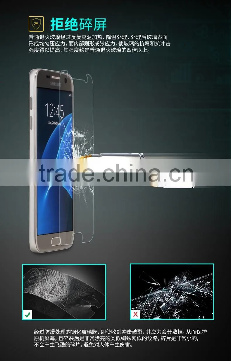 Original Rock Anti Scratch 9H 2.5D 0.2MM Tempered Glass Screen Protector for Samsung Galaxy S7 MT-5484