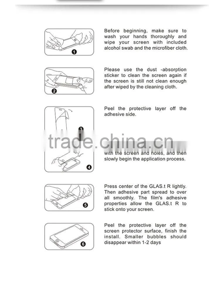 Sensitive Touch Phone Screen Protector,For Samsung S6 Anti-Figerprint Tempered Glass Screen Protector.