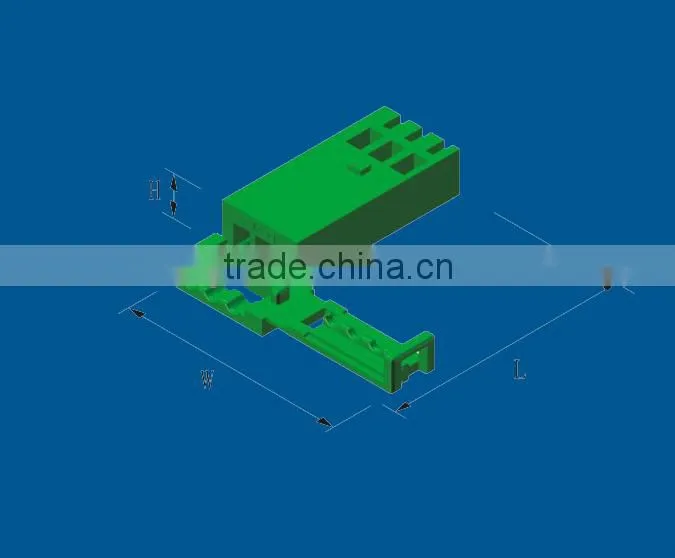 3 ways 2.2mm pitch plastic male and female wire to wire power connecting automotive connector